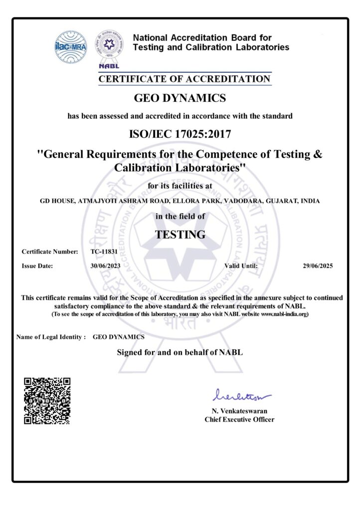 Geodynamics NABL Certification